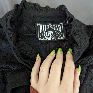 Killstar Victorian Gothic Sheer Lace Blouse
